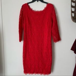 Red Lace Dress | Joseph Ribkoff